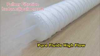 끈으로 감긴 필터 카트리지 고유량 여과