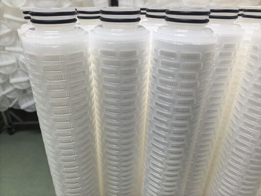 40인치 PTFE 플레이트 필터 카트리지는 높은 흐름 속도 화학 및 고 순수성 액체 필터링을 위해 PTFE 막