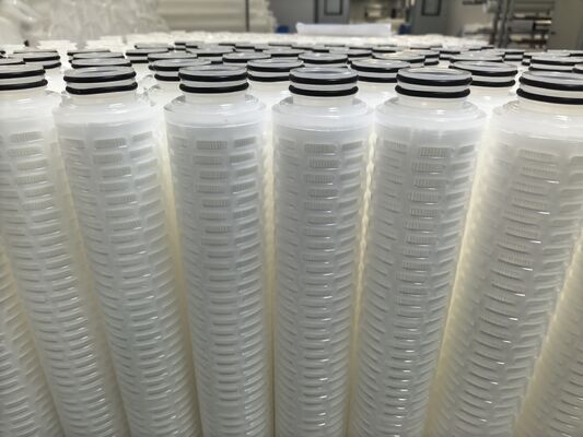40인치 PTFE 플레이트 필터 카트리지는 높은 흐름 속도 화학 및 고 순수성 액체 필터링을 위해 PTFE 막