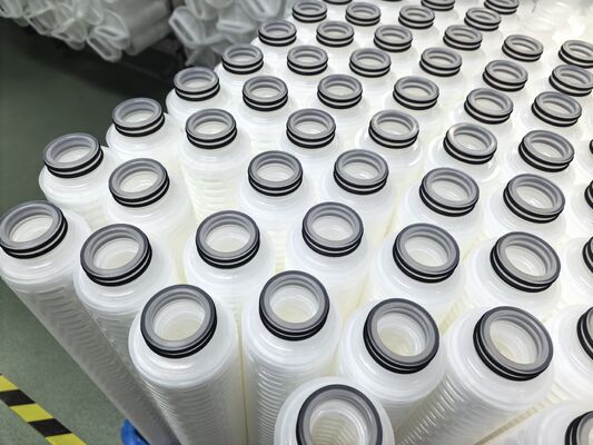 40인치 PTFE 플레이트 필터 카트리지는 높은 흐름 속도 화학 및 고 순수성 액체 필터링을 위해 PTFE 막