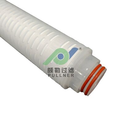 40 인치 PTFE 플레이트 필터 카트리지는 높은 흐름 속도 화학 및 고 순수 액체 필터링을 위해 빨간색 실리콘